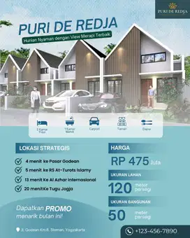 Jual Rumah  Dekat Kampus UNNISA Godean cuman 400jt-an