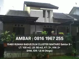 15460 - Rumah cantik dalam cluster bintaro sektor 9 shm