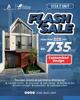 RUMAH VILLA LEMBANG FLASH SALE AKHIR TAHUN