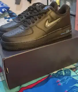NIKE Air force 1 jewel black grey racer blue original