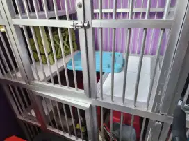 Kandang Kucing Almunium 4 sekat