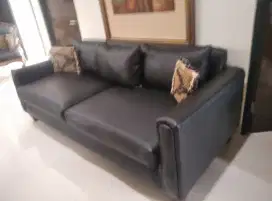 Sofa kulit big size muat 5 orang 210x95cm