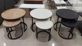 Dijual set 2 pcs meja tamu bulat