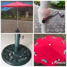 Gazebo payung harley davidson ukuran besar red