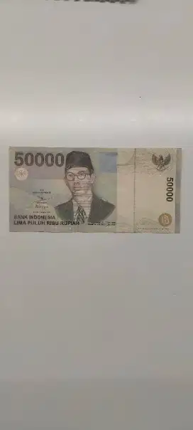 Uang Kuno 50000 Rupiah WR Soepratman Kondisi Baru