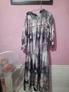 gamis lebaran motif bunga