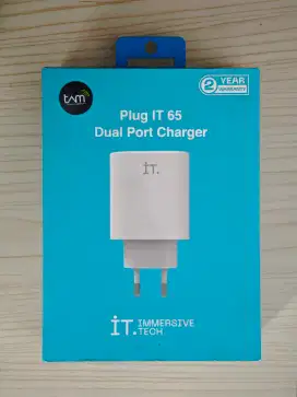 Adapter 2 port IT Type A & Type C 65W Power Delivery