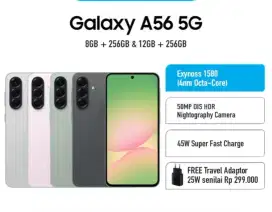 Murah new samsung A56 5G 8/256 resmi, bs kredit/bs TT