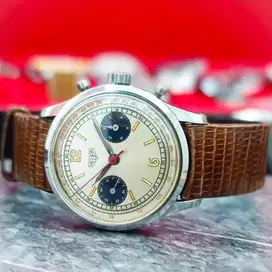 Heuer chronograph first panda 1950 no omega rolex zenith oris JLC