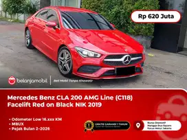 [ LOW KM ] Mercy Mercedes Benz CLA200 AMG Line MERAH 2019 2020