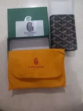 dompet goyard paris baru, model berdiri ukuran 15 x 11.5 cm