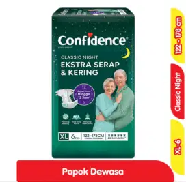 HARGA PROMO: Popok Dewasa Confidence XL 6 pcs/ L 7 pcs/ M 8 pcs
