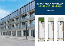 Ruko Mega Kuningan PIK 2 3Lt 4,5x18 Hadap Asian Town Mata Elang