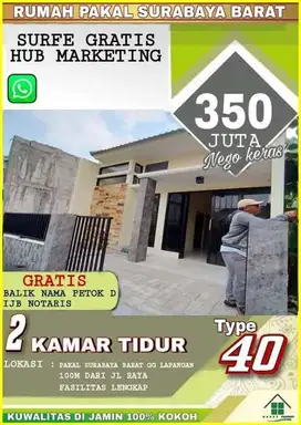 rumah siap huni mepet pakal harga bisa nego
