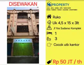 DISEWAKAN Ruko yos sudarso kompleks dkt cakalang , cocok kantor