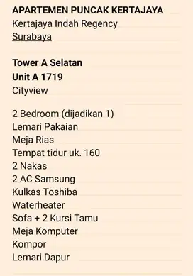 Apartemen Puncak Kertajaya