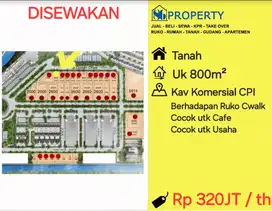 DISEWAKAN Tanah CPI kav komersial cocok bangun kafe