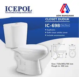Closet Duduk Monoblok Two Piece Murah
