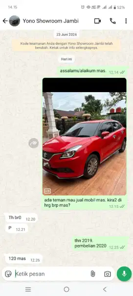 Jual Baleno 2019 (tanpa perantara)