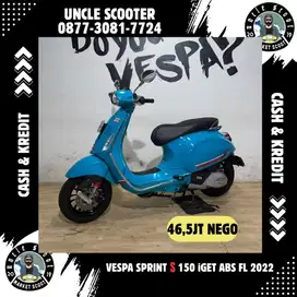 Vespa Sprint S IGET ABS FACELIFT 150ie Tahun 2022 Blue Audace