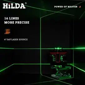 Taffware Hilda Self Leveling 16 Line Laser 4D Remote LD-515 4 Dimensi