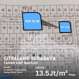 13.5JT/M2! DIJUAL KAVLING TANAH CITRALAND WATERFRONT HOOK SIAP BANGUN