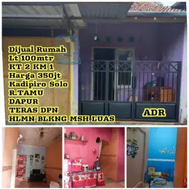 Dijual Rumah Kadipiro Solo