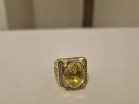 cincin natural yellow topaz size 18/8