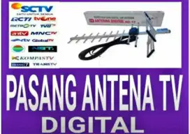 Pasang Antena Tv 48 Siaran Digital + Instalasi Rapih