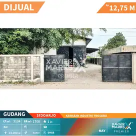Dijual Gudang Bekas Pabrik Kawasan Industri Trosobo Sidoarjo