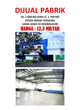 Dijual Pabrik Kawasan Jababeka Cikarang Bekasi