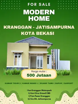 Rumah Terjangkau di Kranggan, Dekat Citra Grand Cibubur