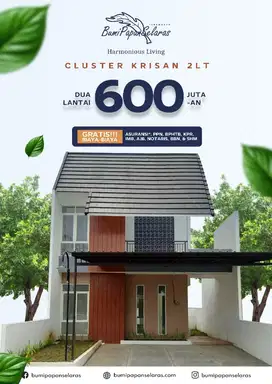 RUMAH 2 LANTAI NOL JALAN WONOAYU KRIAN