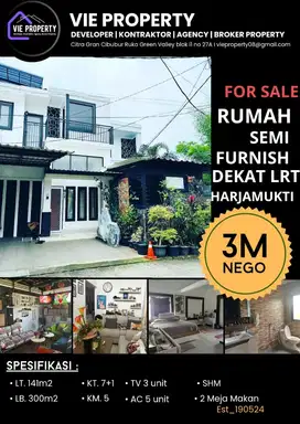 BU   DIJUAL CEPAT RUMAH SIAP HUNI DI DEKAT LRT HARJAMUKTI