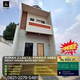 JUAL RUMAH 2 LANTAI 600 JUTAAN AREA BINTARO