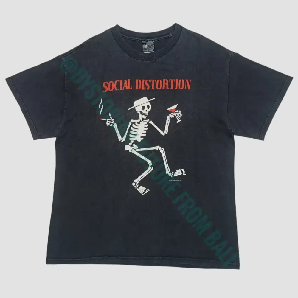 Vintage 1996 T-shirt Band Social Distortion - Skelly