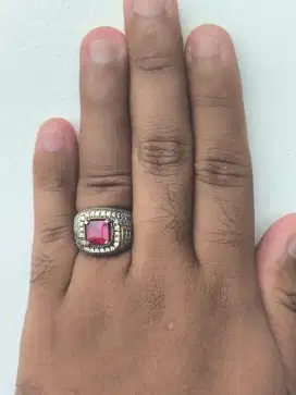 Cincin Batu Ruby Mozambique (Afrika)