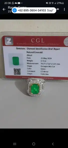 dijual batu jambrud colombia