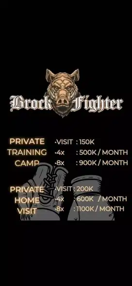 Private boxing kick boxing muay thai