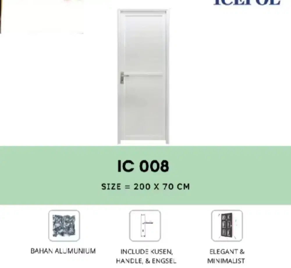 Pintu kamar mandi alumunium