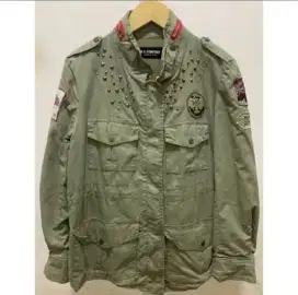 Jaket Jacket Parka Militer Military Multi Pocket