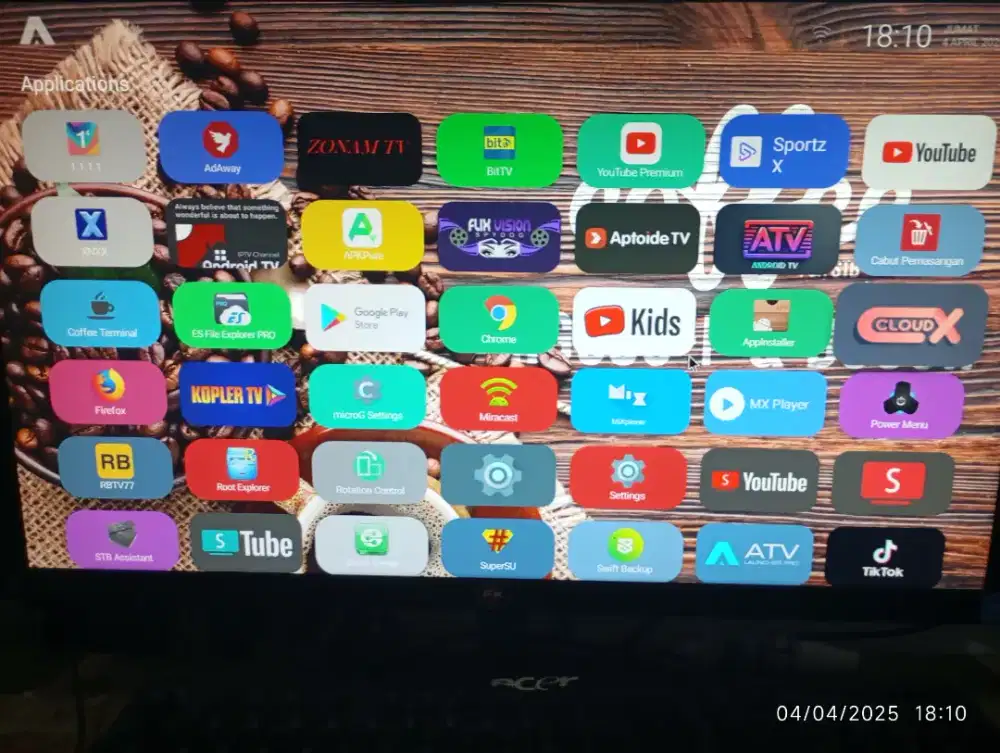 Isi aplikasi stb root android tv