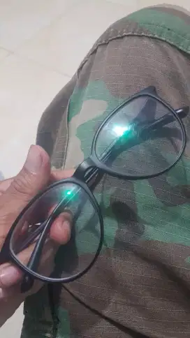 frame kacamata eyeglass terpasang minus