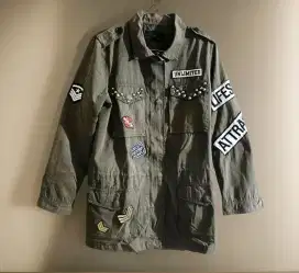 Jaket Jacket Parka Militer Military Multi Pocket