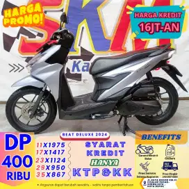 ( beat tahun 2024 dp:400 garansi mesin 6 bulan cash credit)