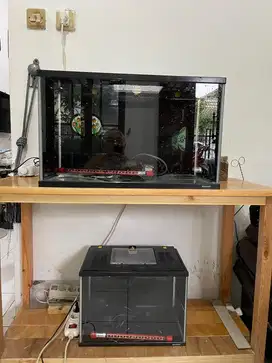 FULLSET 1 MEJA DAN 3 AKUARIUM