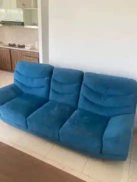 Jual sofa bahan suede (bluedru) ukuran P220 x L80 x T95cm,2,9jt nego