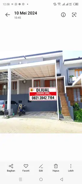 Di jual rumah bangunan baru modern minimalis di perumahan awiligar