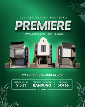 Rumah Nyaman Asri Syariah 2 Lantai di Padasuka  Bandung