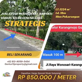 Jual Tanah Spesial dekat RS Panti Rahayu Kelor Karangmojo Gunung Kidul